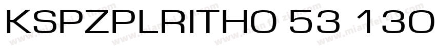 KSPZPLRITH0 53 130字体转换